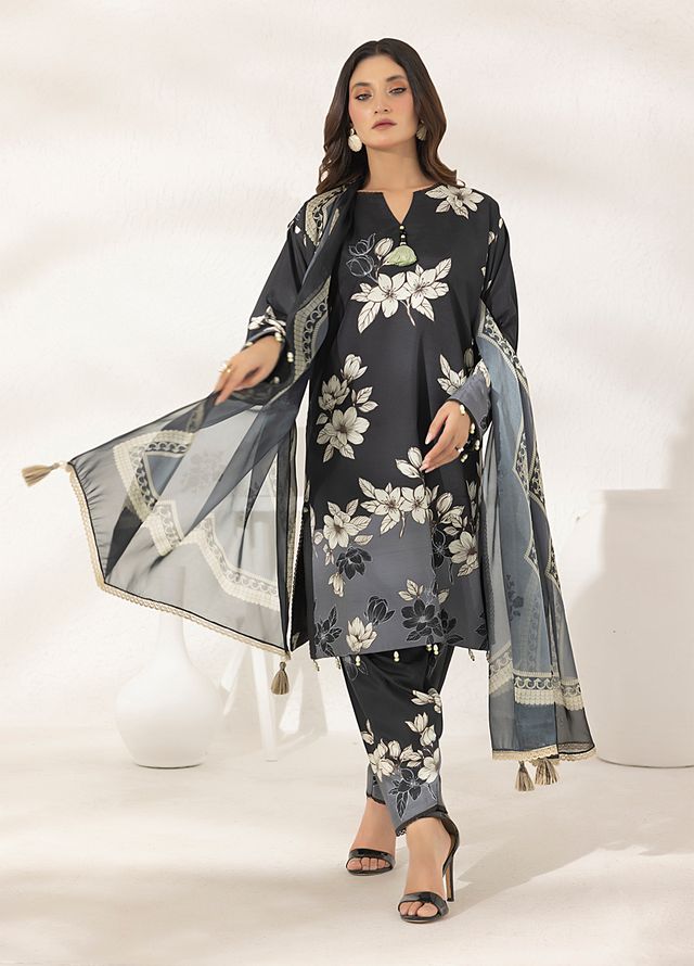 Salitex Printed Lawn Silk Suits Unstitched 3 Piece SUNS7ASI290UT - Summer Collection