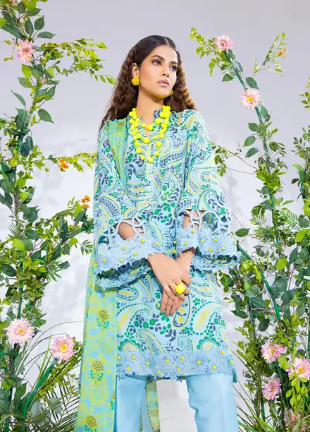 Salitex Printed Silk Lawn Suits Unstitched 3 Piece WUS3BS24SI13UT - Festive Collection