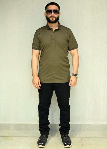 Sanaulla Exclusive Casual Cotton Polo 2010 Dark Green