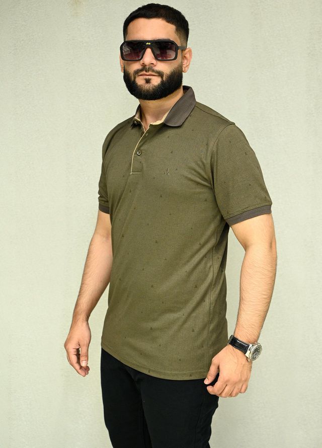 Sanaulla Exclusive Casual Cotton Polo 2010 Dark Green