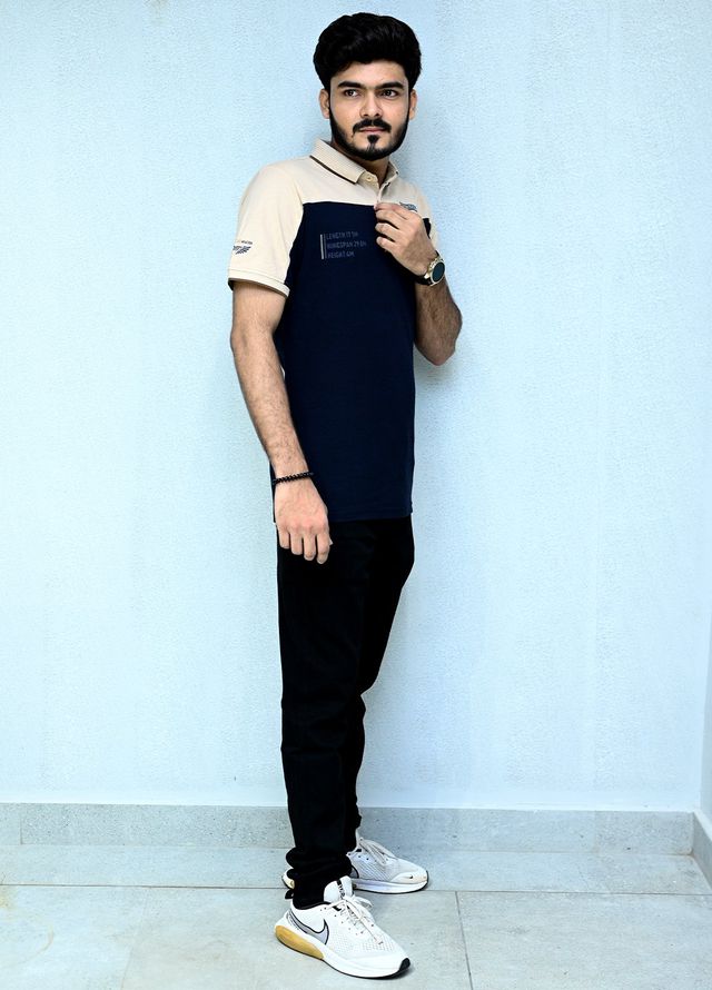 Sanaulla Exclusive Casual Cotton Polo 2026 Navy Blue