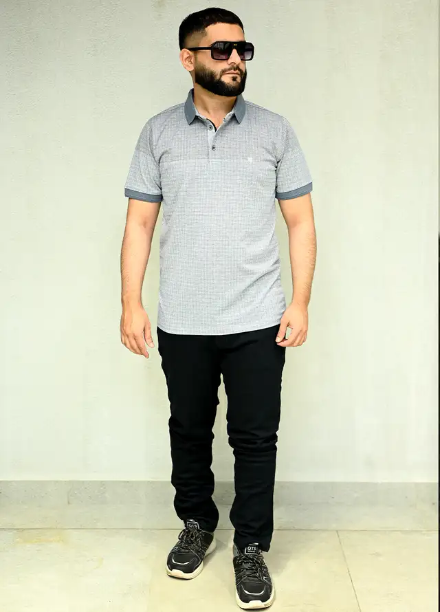 Sanaulla Exclusive Casual Cotton Polo 2029 Blue