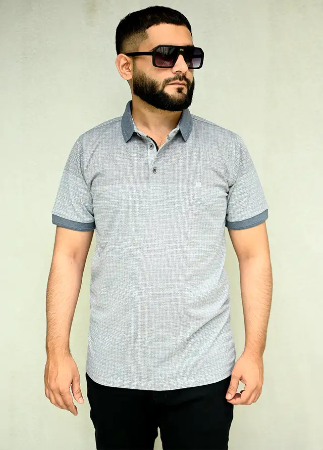 Sanaulla Exclusive Casual Cotton Polo 2029 Blue