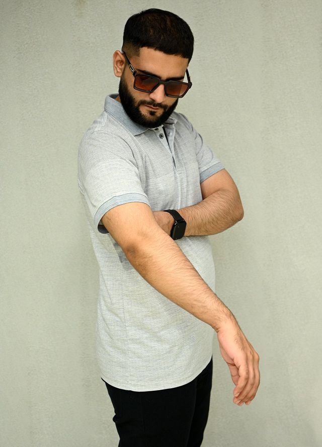 Sanaulla Exclusive Casual Cotton Polo 2029 Grey