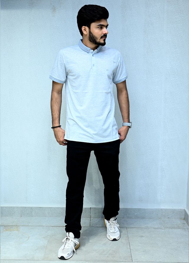 Sanaulla Exclusive Casual Cotton Polo 2035 Grey