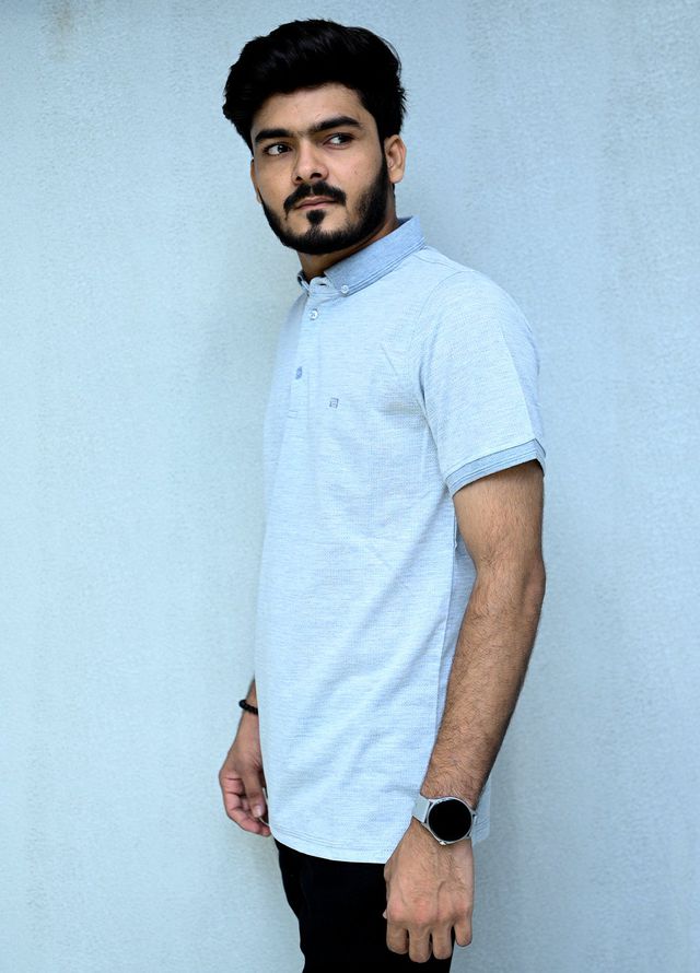 Sanaulla Exclusive Casual Cotton Polo 2035 Grey