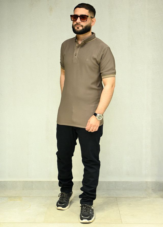 Sanaulla Exclusive Casual Cotton Polo 2045 Dark Brown
