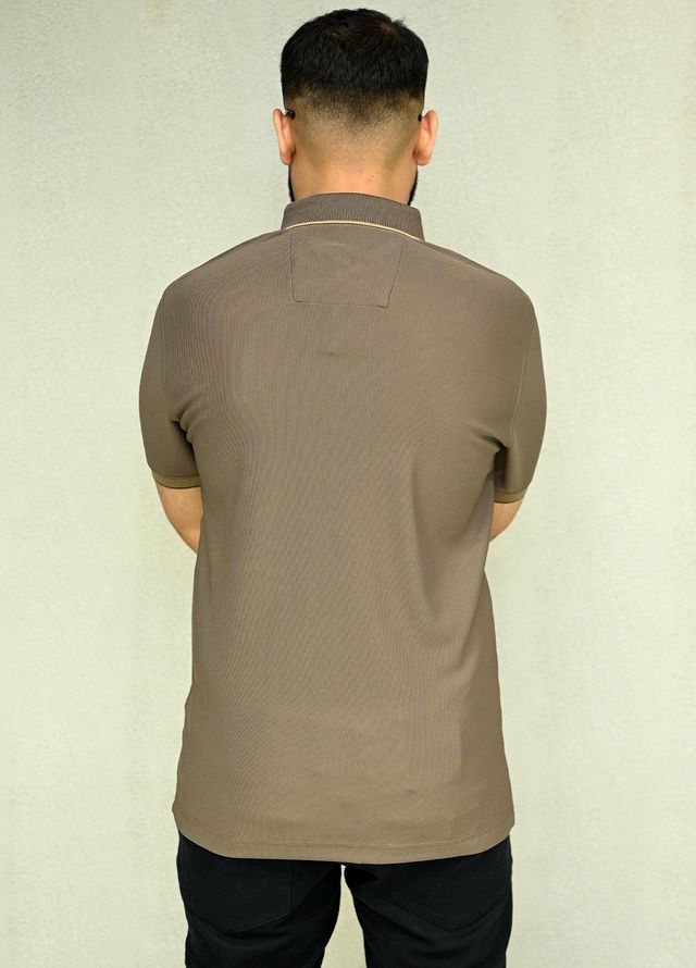 Sanaulla Exclusive Casual Cotton Polo 2045 Dark Brown