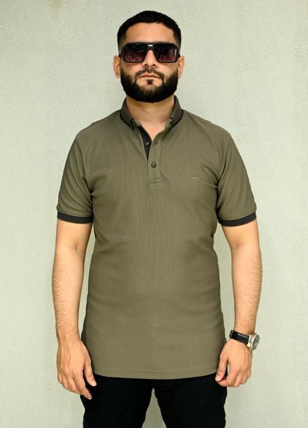 Sanaulla Exclusive Casual Cotton Polo 2045 Dark Green