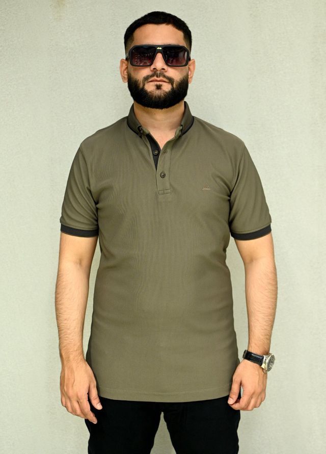 Sanaulla Exclusive Casual Cotton Polo 2045 Dark Green