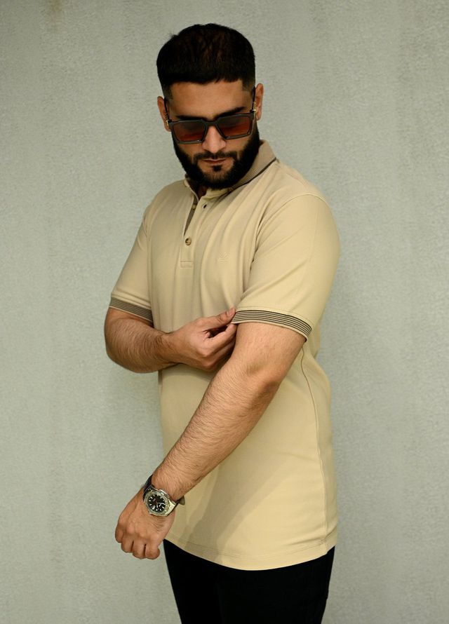 Sanaulla Exclusive Casual Cotton Polo 2045 Fawn