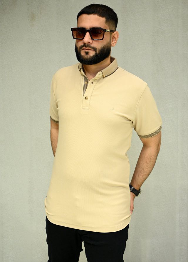 Sanaulla Exclusive Casual Cotton Polo 2045 Fawn