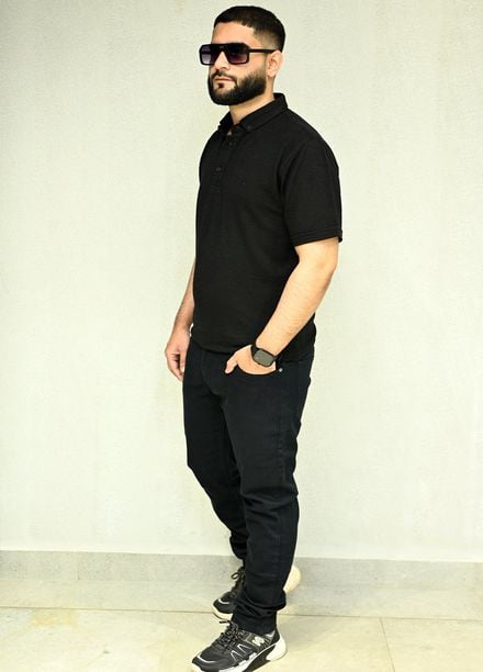 Sanaulla Exclusive Casual Cotton Polo 2047 Black