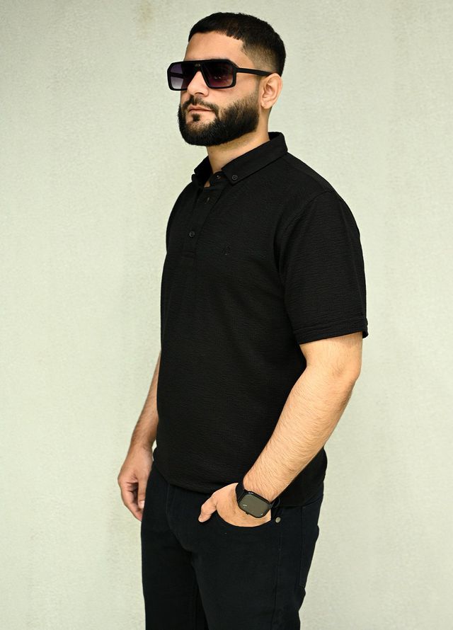Sanaulla Exclusive Casual Cotton Polo 2047 Black
