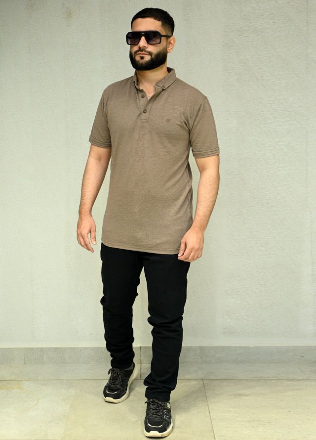 Sanaulla Exclusive Casual Cotton Polo 2047 Dark Brown