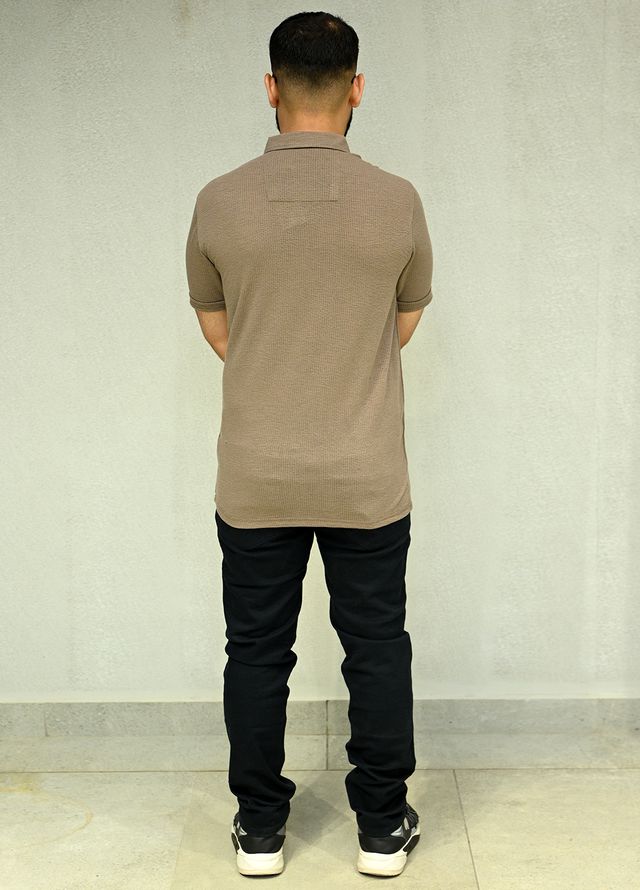 Sanaulla Exclusive Casual Cotton Polo 2047 Dark Brown