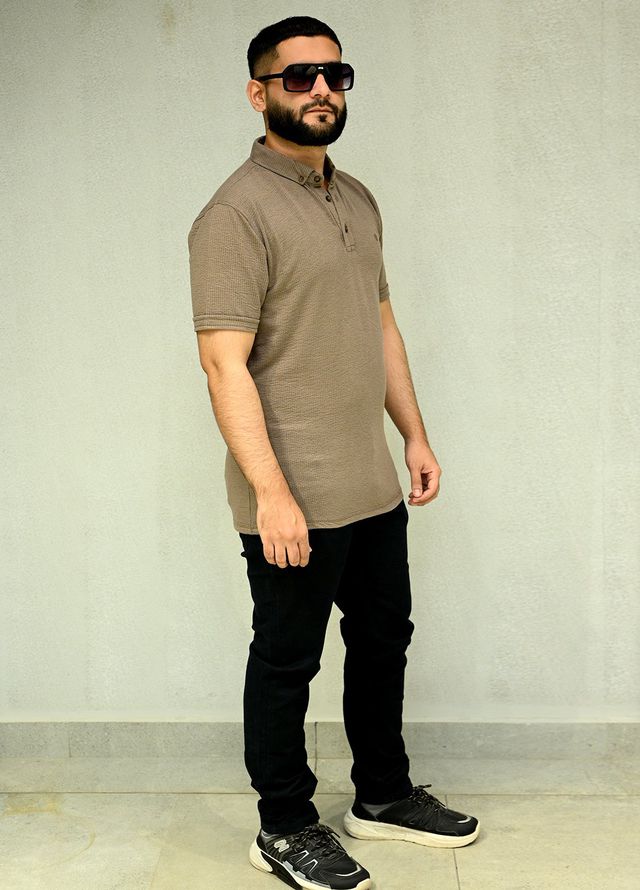 Sanaulla Exclusive Casual Cotton Polo 2047 Dark Brown