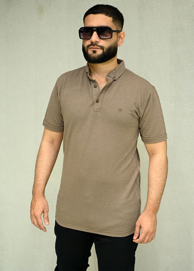 Sanaulla Exclusive Casual Cotton Polo 2047 Dark Brown