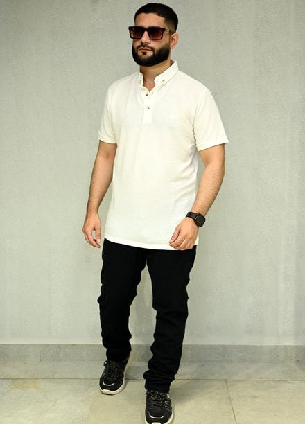 Sanaulla Exclusive Casual Cotton Polo 2047 White