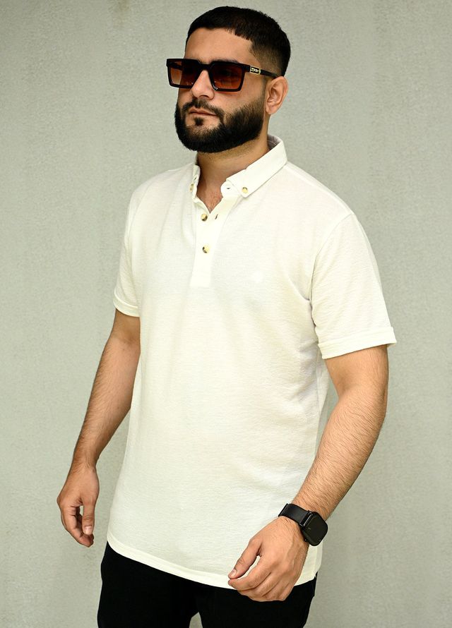 Sanaulla Exclusive Casual Cotton Polo 2047 White
