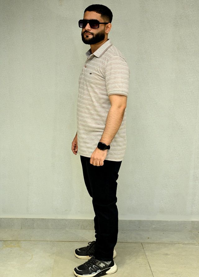 Sanaulla Exclusive Casual Cotton Polo 8188 Brown