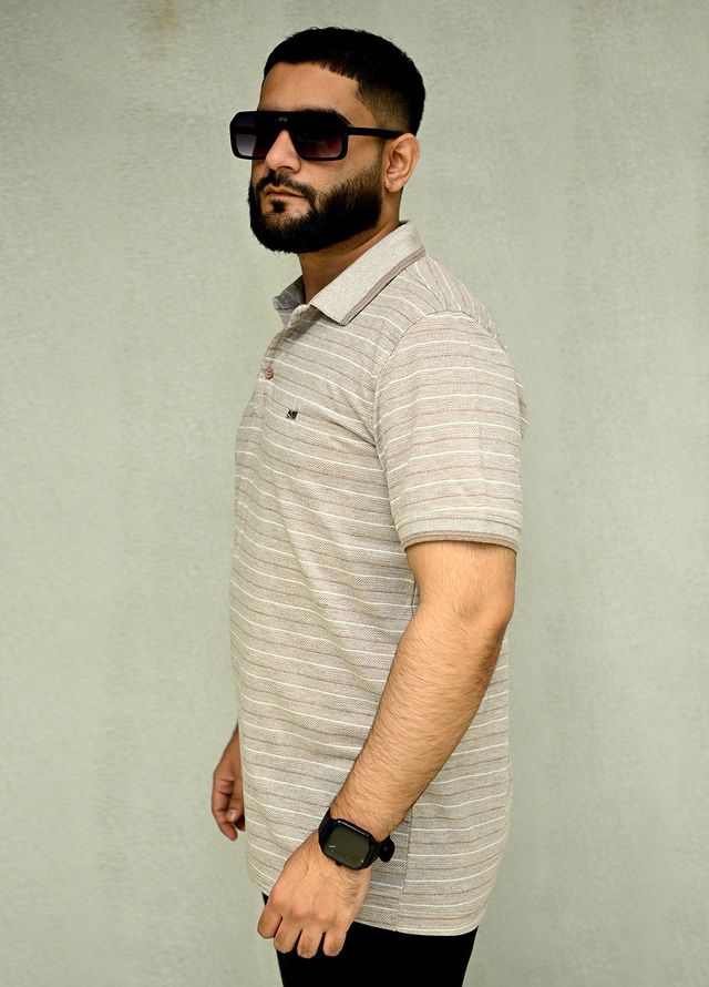 Sanaulla Exclusive Casual Cotton Polo 8188 Brown