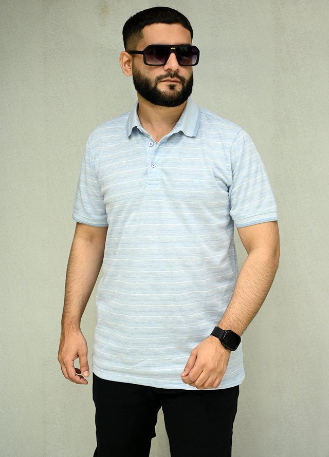Sanaulla Exclusive Casual Cotton Polo 8188 Sky Blue