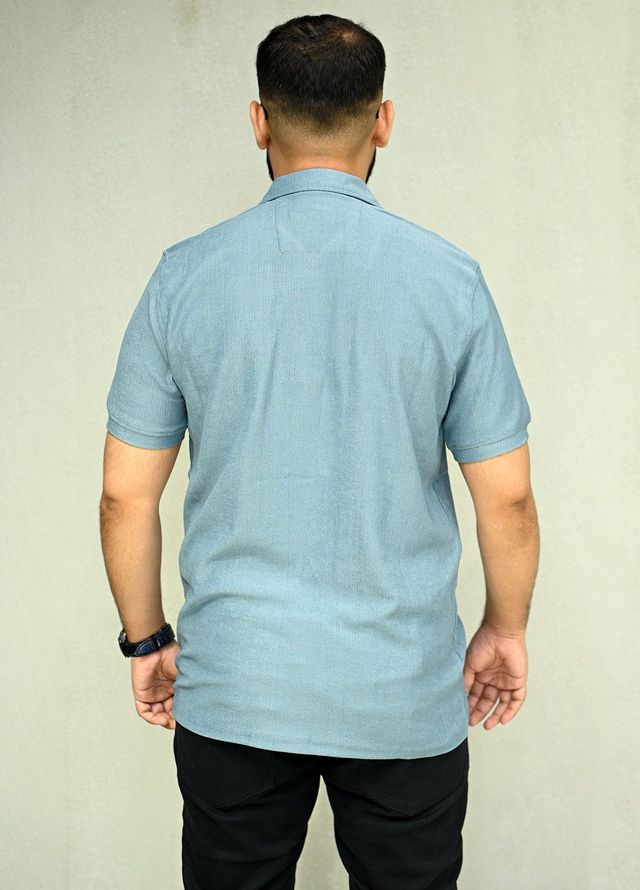 Sanaulla Exclusive Casual Cotton Polo 8194 Light Blue