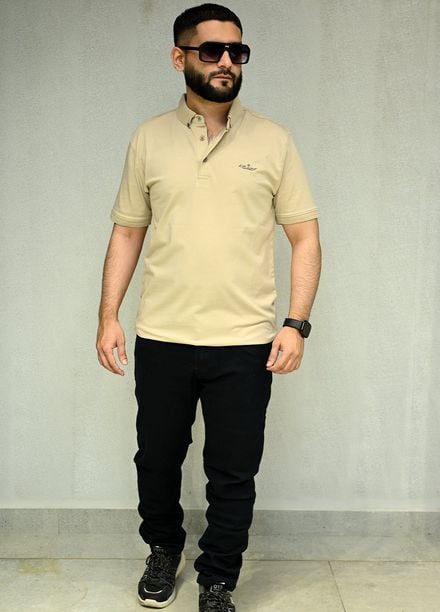 Sanaulla Exclusive Casual Cotton Polo D-3051 Light Brown