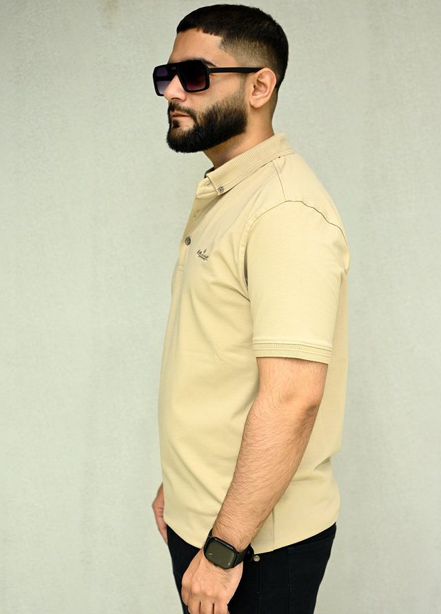 Sanaulla Exclusive Casual Cotton Polo D-3051 Light Brown