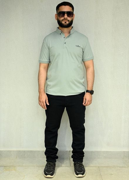 Sanaulla Exclusive Casual Cotton Polo D-3051 Light Green