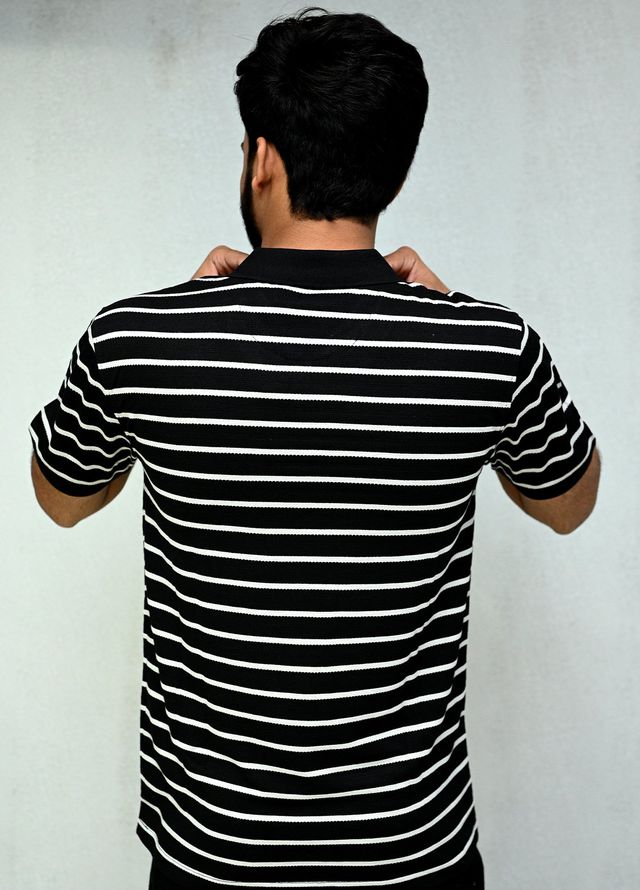 Sanaulla Exclusive Casual Cotton Polo D-3151 Black