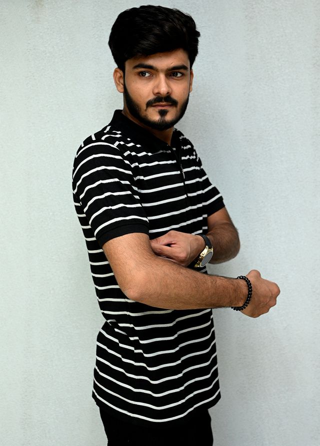 Sanaulla Exclusive Casual Cotton Polo D-3151 Black