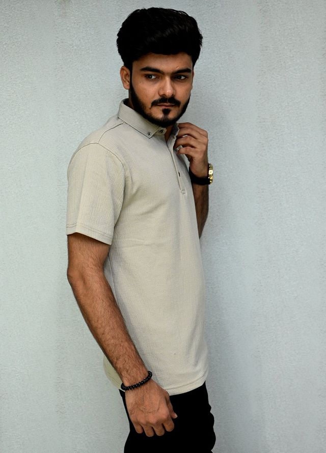 Sanaulla Exclusive Casual Cotton Polo D-3189 Light Brown