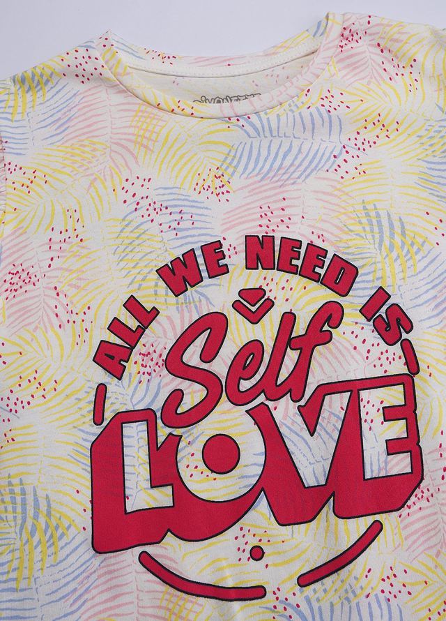 Sanaulla Exclusive Range Cotton Casual T-Shirts for Girls - 7277-4 Lemon