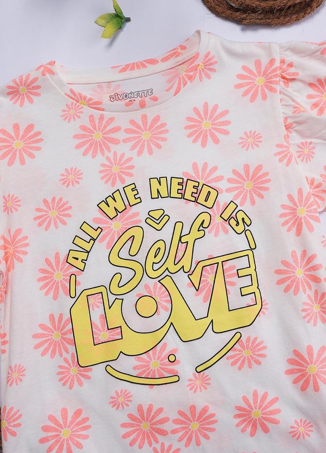 Sanaulla Exclusive Range Cotton Casual T-Shirts for Girls - 7277-4 Shoking Pink