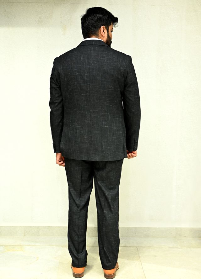 Sanaulla Exclusive Plain Cotton 2 Piece Suit 17301 Black