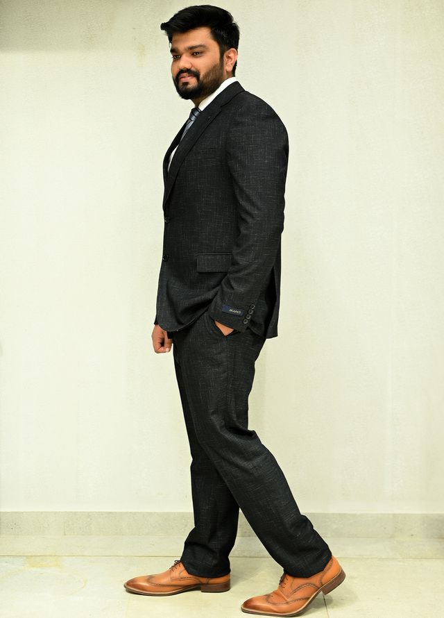 Sanaulla Exclusive Plain Cotton 2 Piece Suit 17301 Black