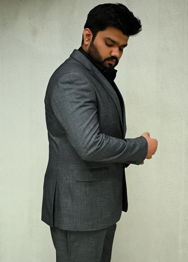 Sanaulla Exclusive Plain Cotton 2 Piece Suit 19075 Black