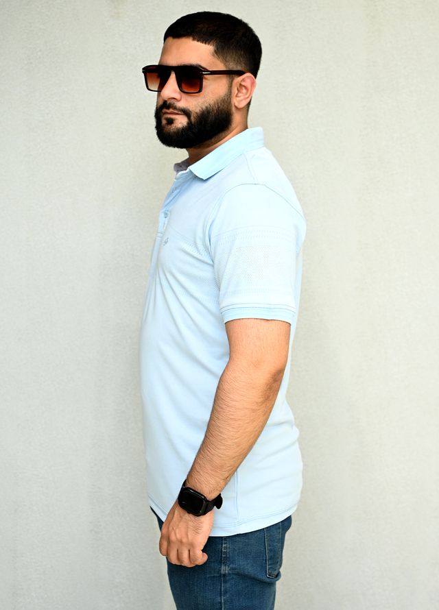 Sanaulla Exclusive Pret Casual Cotton Polo 2011 Sky Blue