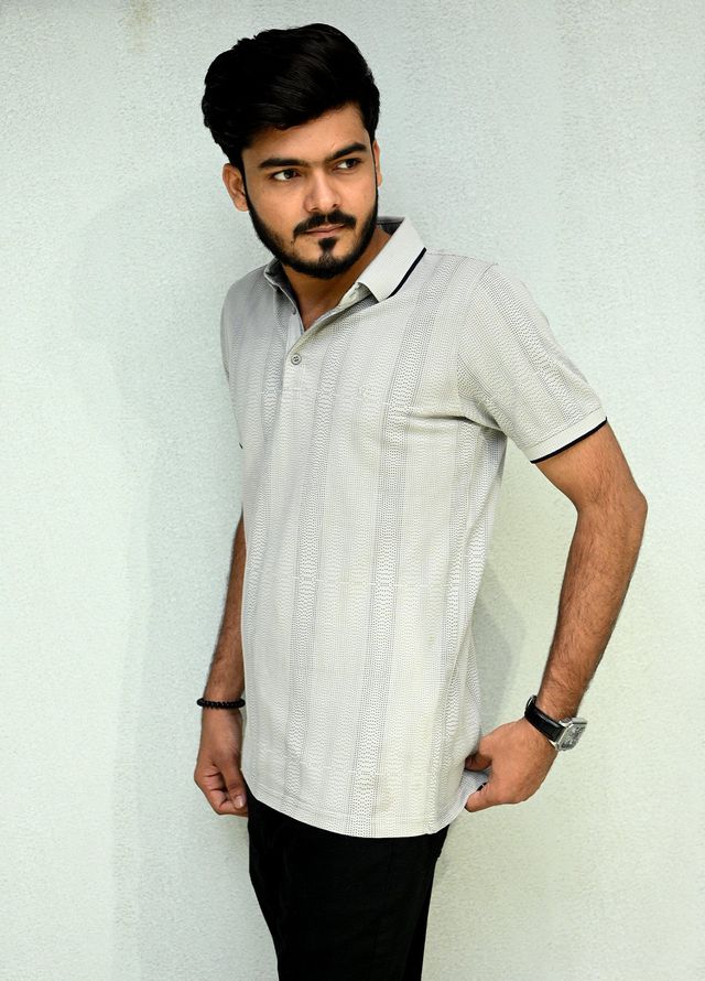 Sanaulla Exclusive Pret Casual Cotton Polo 2018 Grey