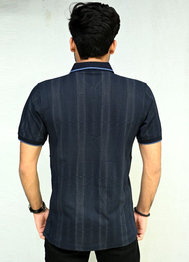 Sanaulla Exclusive Pret Casual Cotton Polo 2018 Navy