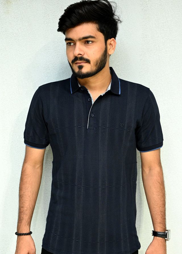 Sanaulla Exclusive Pret Casual Cotton Polo 2018 Navy