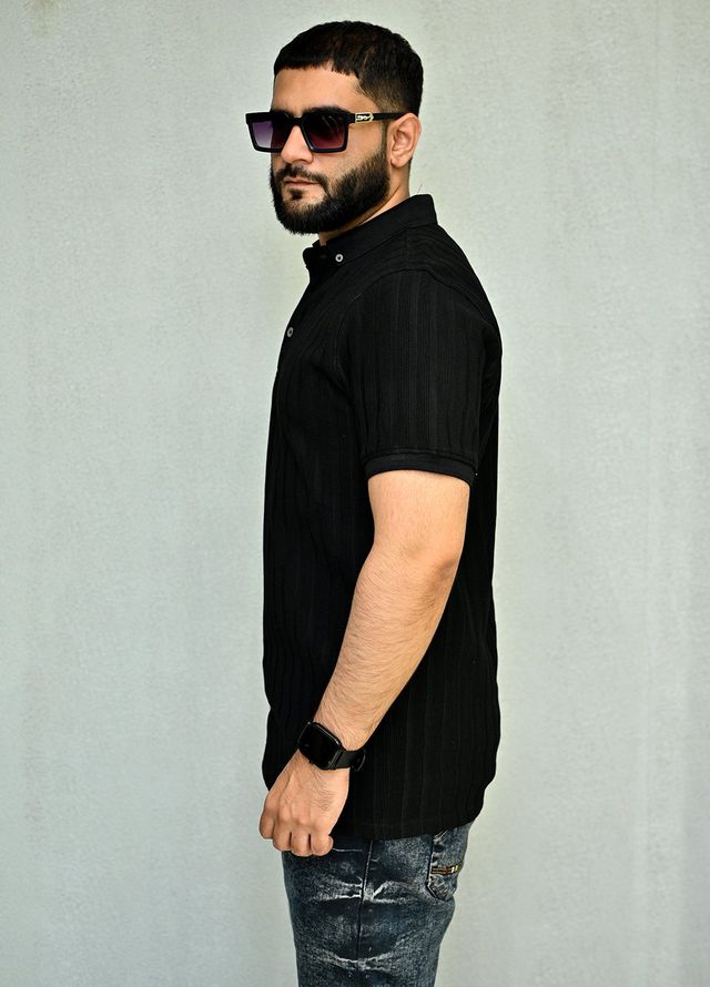 Sanaulla Exclusive Pret Casual Cotton Polo 2042 Black