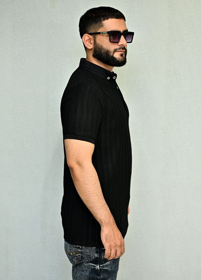 Sanaulla Exclusive Pret Casual Cotton Polo 2042 Black
