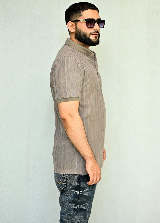 Sanaulla Exclusive Pret Casual Cotton Polo 2042 Dark Brown