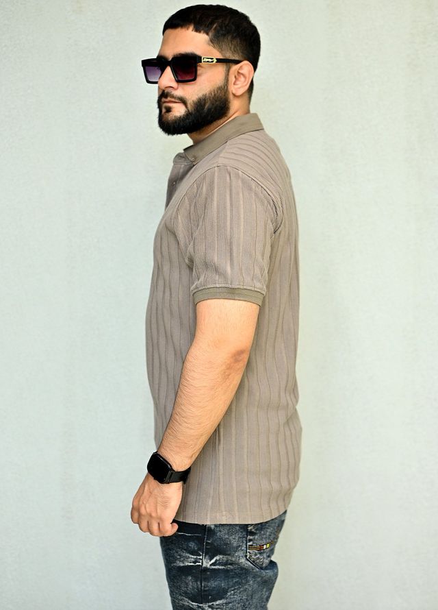 Sanaulla Exclusive Pret Casual Cotton Polo 2042 Dark Brown