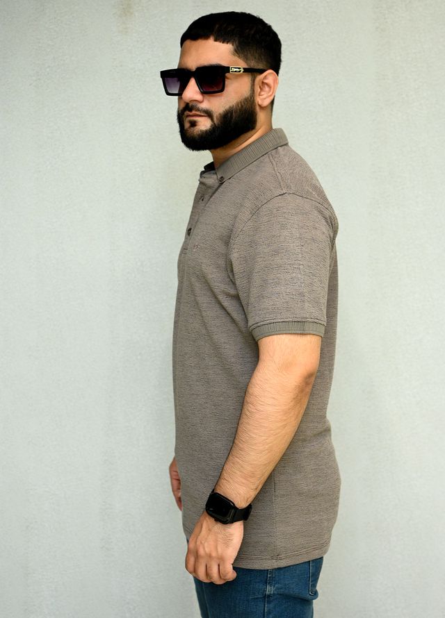 Sanaulla Exclusive Pret Casual Cotton Polo 2083 Dark Brown