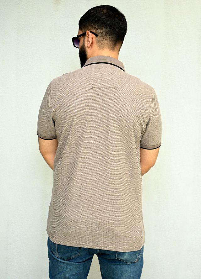Sanaulla Exclusive Pret Casual Cotton Polo 8043R-2 Brown