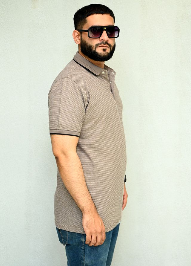Sanaulla Exclusive Pret Casual Cotton Polo 8043R-2 Brown